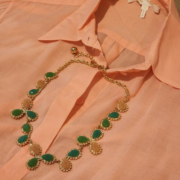 kate spade Jewelry - Brand New!! KATE SPADE New York: GumDrop| Green&Beige Stones|Crystals|Gold Metal